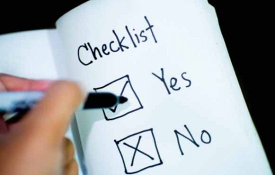 A decision-making checklist